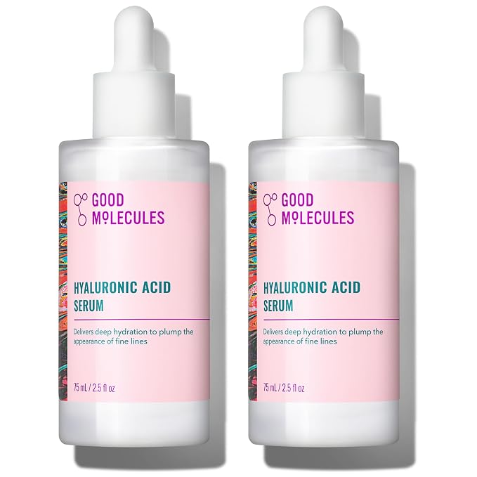 Good Molecules Hyaluronic Acid Serum Pack 2 – 75 ml / 2.5 fl oz Each | by GoodMolecules