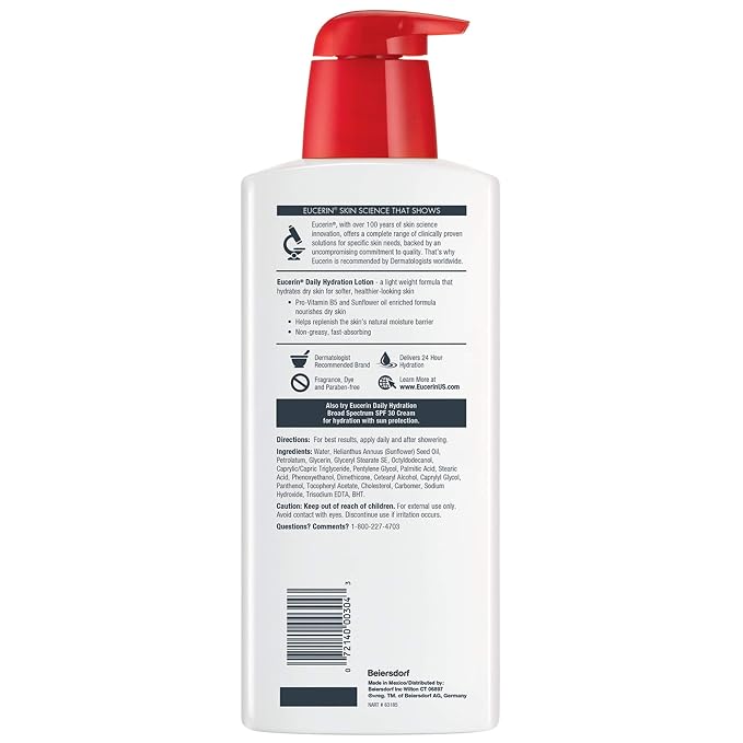Eucerin Daily Hydration Body Lotion, Unscented Body Lotion - Image 2