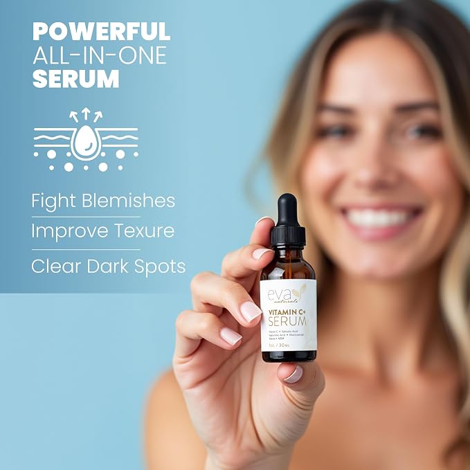 Eva Naturals Vitamin C Serum for Face – Anti Aging Dark Spot Remover & Corrector - Image 9