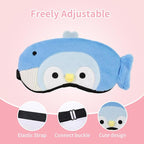 PERFECTSIGHT Sleep Eye Masks, Cute Plush Sleep Eye Cover Lightweight Adjustable - Image 4