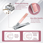 WOXVM Premium Manicure Set, 7 in 1 Professional Nail Clippers Scissors Pedicure - Image 3