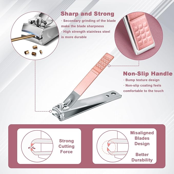 WOXVM Premium Manicure Set, 7 in 1 Professional Nail Clippers Scissors Pedicure - Image 3