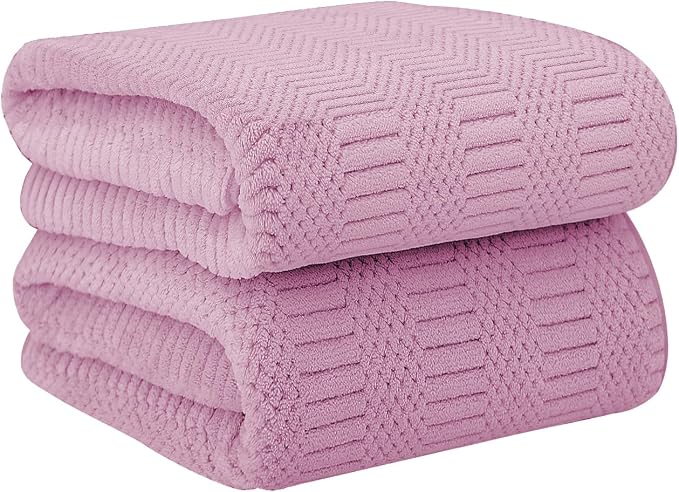JML Microfiber Bath Towels, Large Bathroom Towel 2 Pack, Super Absorbent and by JML