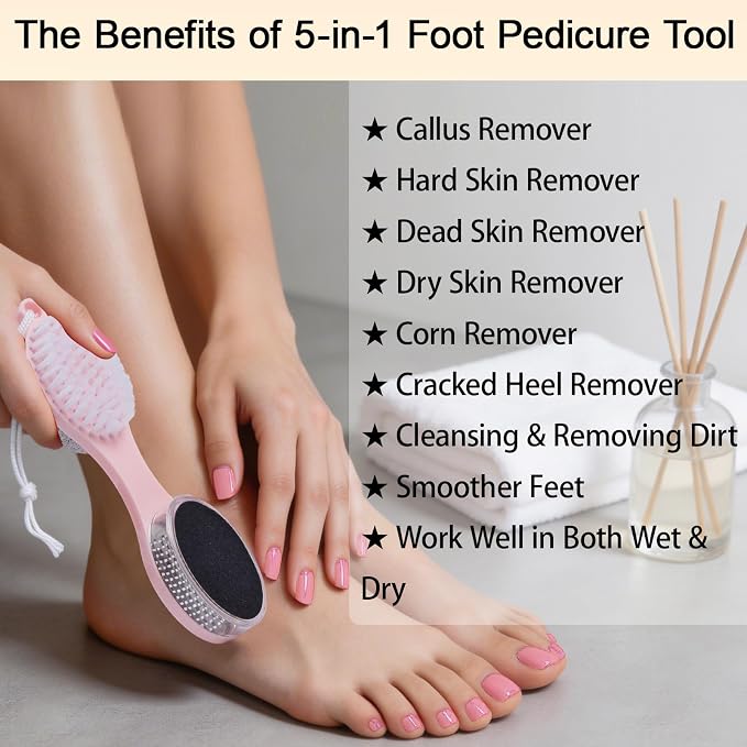 Foot Scrubber Brush with Pumice Stone - Image 4
