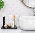 Luxspire Bathroom Vanity Tray, 8 x 4 inch Resin Dresser Jewelry Ring Dish Tank - Image 5