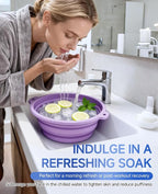 Face Ice Bath Bowl with Built-in Ice Tray, Collapsible Silicone Face Ice Plunge - Image 4