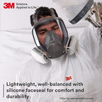 3M Full Facepiece Reusable Respirator 6900, Large Lens, ANSI High Impact Eye - Image 3