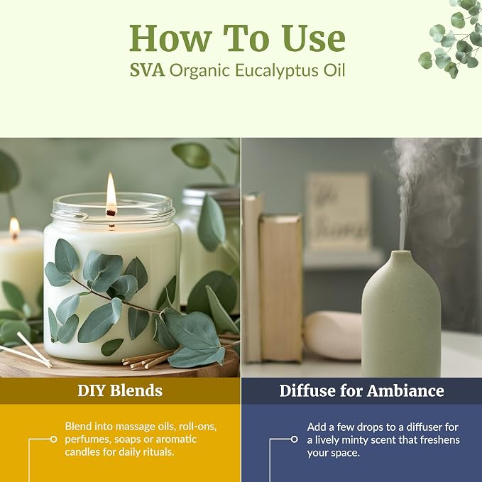 SVA Eucalyptus Essential Oil Organic – 16 Fl Oz – 100% Natural Organic - Image 6