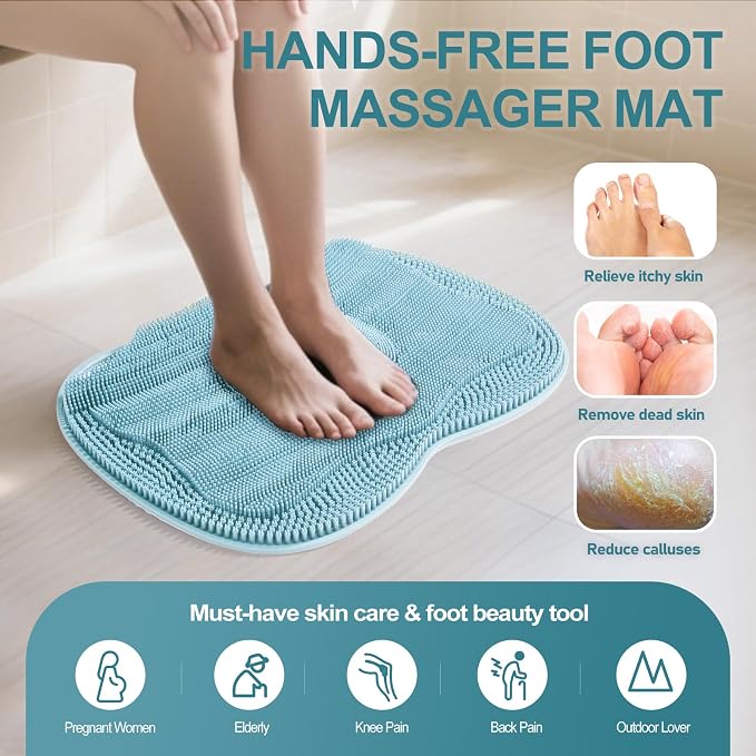 Foot Scrubber Mat Large Feet Scrubber in Shower + Pumice Stone 2 Pack - Image 4