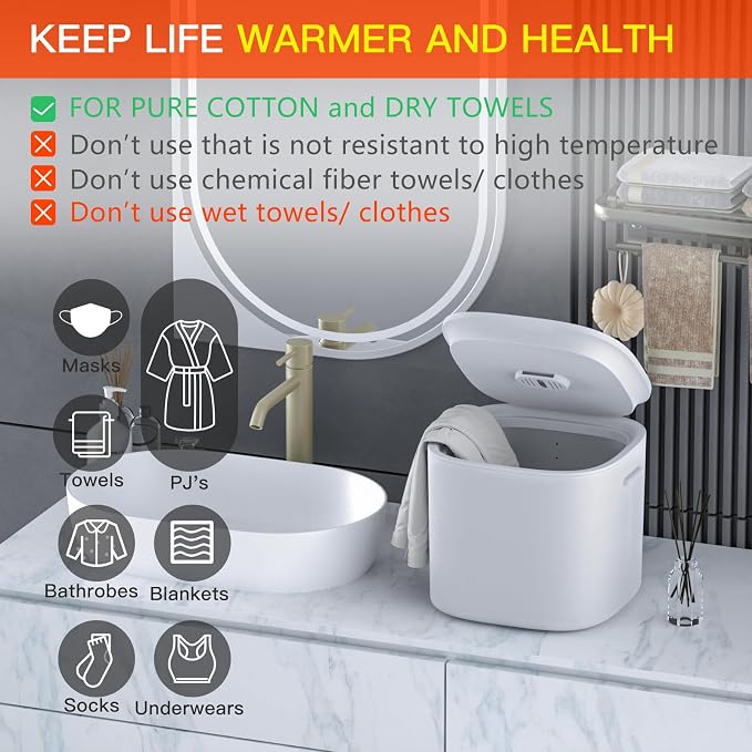 DOACE Upgraded Towel Warmer Bucket, Small Size Towel Warmers - Image 5