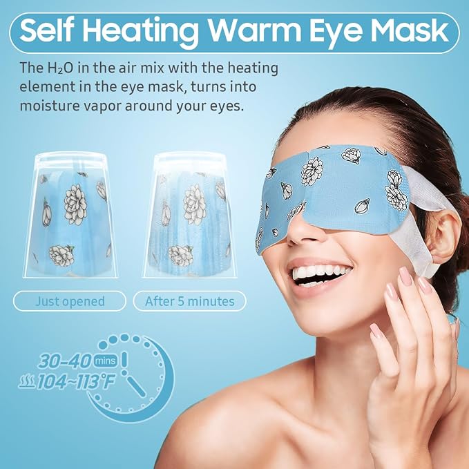 BeHoomi 30Packs Steam Eye Mask, Heated Eye Mask Warm Compress - Image 5