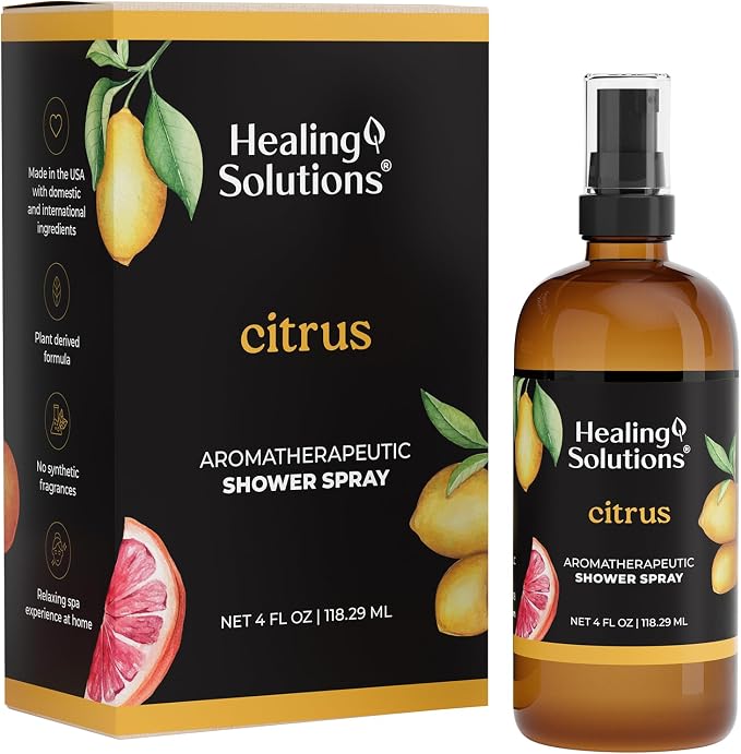 Healing Solutions Aromatherapy Shower Spray, Therapeutic Grade Essential Oils by HealingSolutions