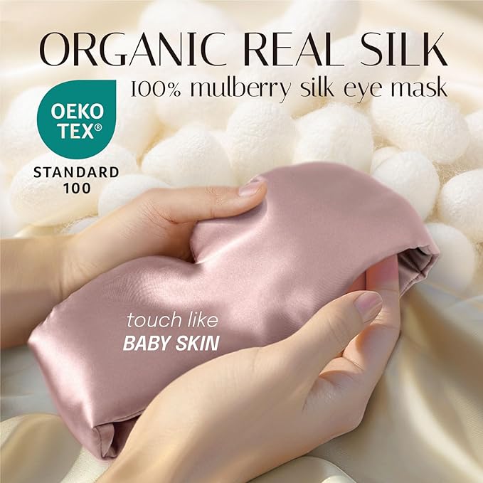Silk Sleep Mask Soft Pressureless: 100% Mulberry Silk - Image 2