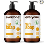 Everyone 3-in-1 Soap, Body Wash, Bubble Bath, 32 Ounce, Coconut and Lemon by Everyone