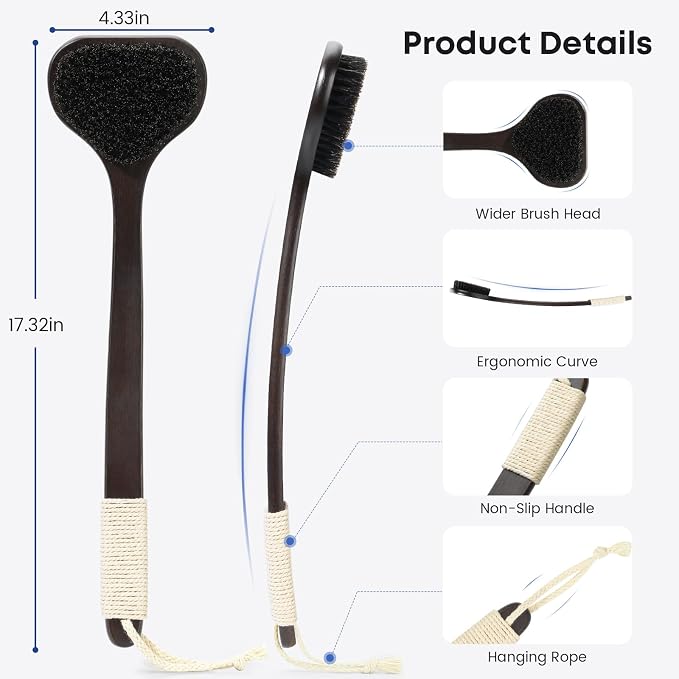 eaxun Bamboo Back Scrubber - Image 2