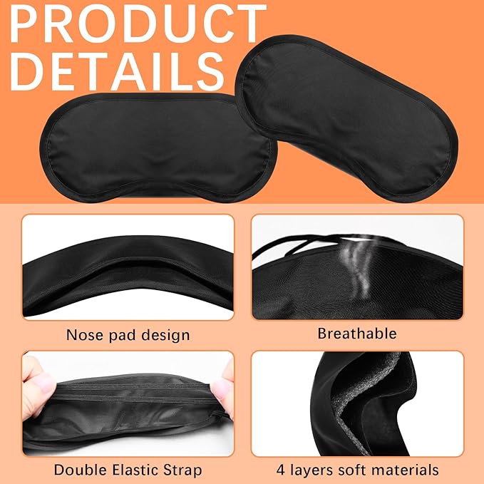 20 Pcs Eye Mask Sleep Masks Bulk Blindfolds - Image 3