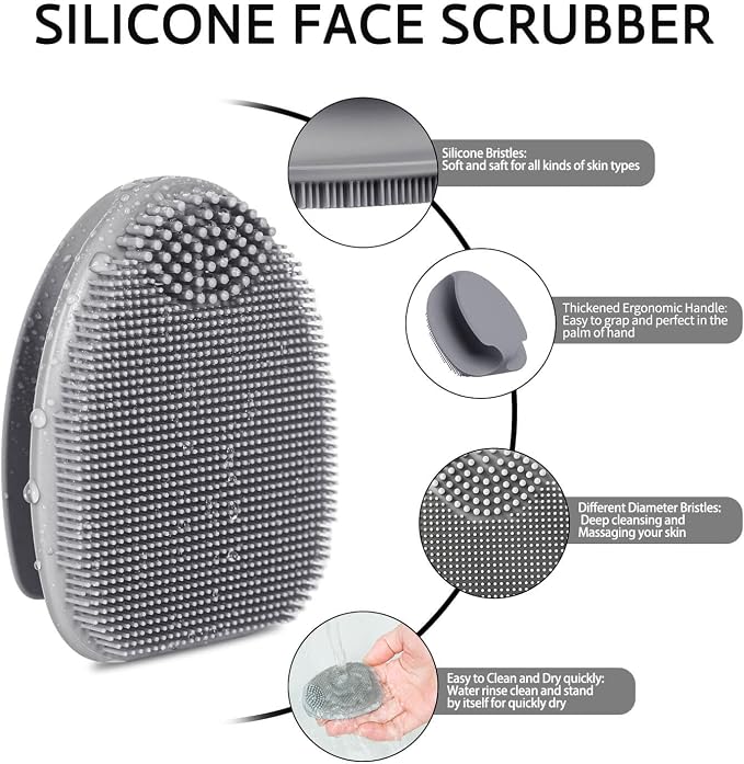 Silicone Face Scrubber, 2 Pack Face Scrubber - Image 8