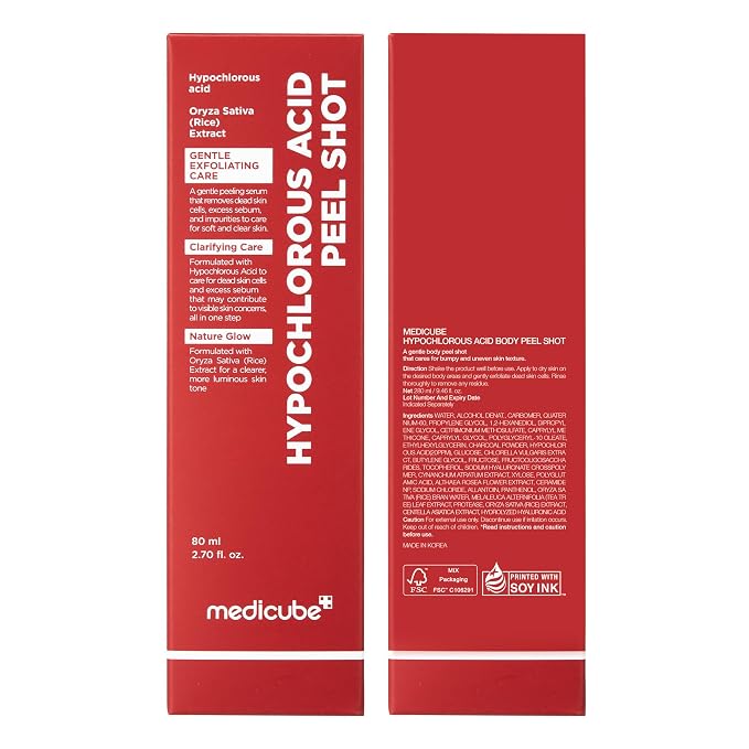 medicube Body Peel Shot with Hypochlorous Acid | Gentle Body Exfoliating Serum - Image 9