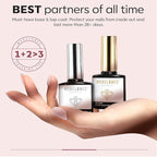 modelones Top Coat with Builder Nail Gel, Nude Pink Color Builder Top Nail Kit - Image 7