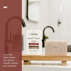 Cremo Exfoliating Body Bar for Men, Bourbon & Oak Scent, Cleanses and Hydrates - Image 3