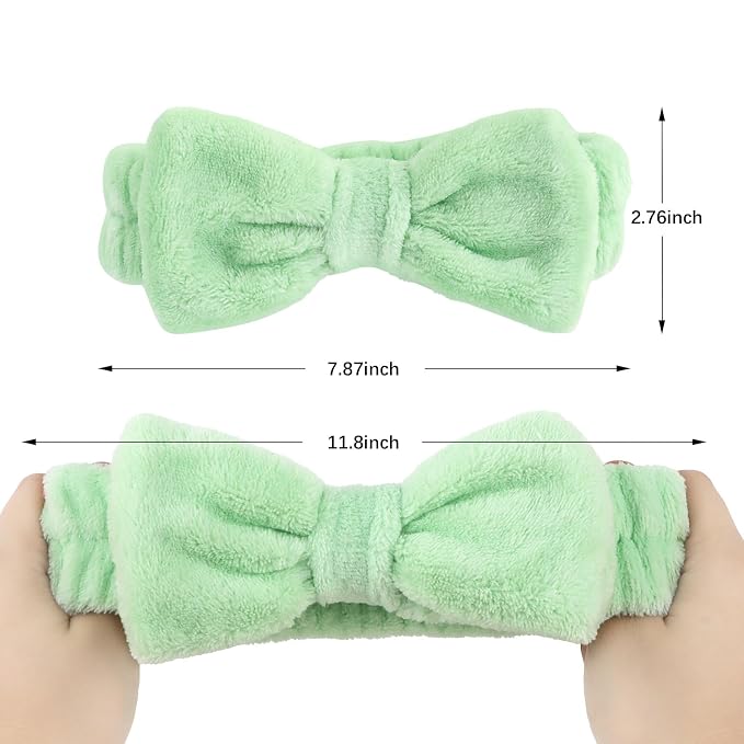 CIEHER 8 Pack White & Green Spa Headband - Image 7