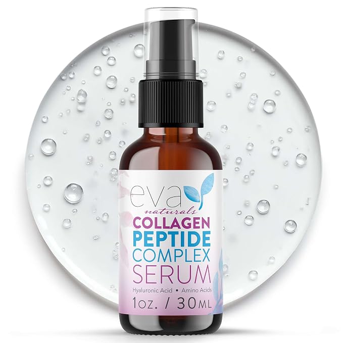 Eva Naturals Multi Peptide Face Serum – Anti Aging Collagen Peptides by EvaNaturals