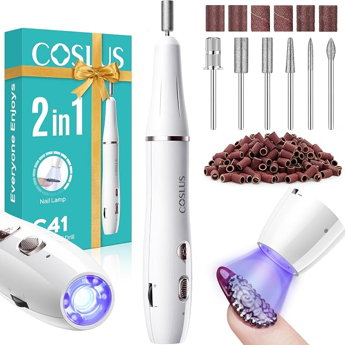 COSLUS Cordless Nail Drill Electric C41: 2-in-1 Nail File by COSLUS