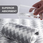 Gray Hand Towels Set 2 Pack-16“x31” Ultra Soft Microfibers Bathroom Towel Set - Image 4