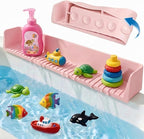Bathtub Splash Guard for Tub Kids, Silicone Bath Toy Holder & Tub Side Tray by Unknown