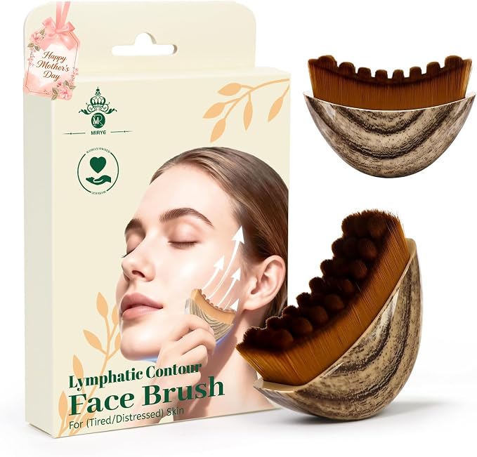 2026 New Lymphatic Contour Face Brush, Natural Makeup Brushes by MIRYE