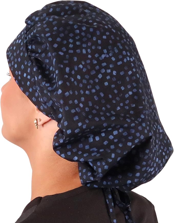 Sparkling EARTH Banded Bouffant Surgical Scrub Ponytail Working Caps and - Image 5