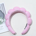 Spa Headbands for Washing Face Soft Puffy Bubble Headbands Wristband for Women - Image 3