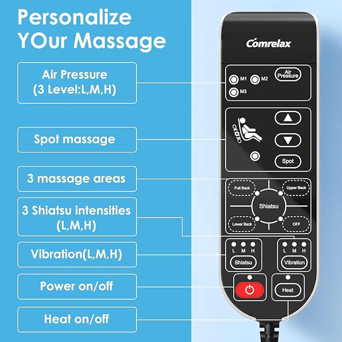Shiatsu Massage Cushion with Heat, Kneading Back Massager - Image 8
