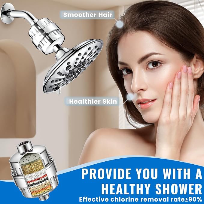 Ryamen Heavy Duty Shower Filter, Shower Water Filter, 99% REMOVAL Shower Head - Image 6