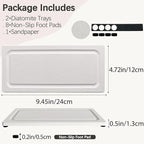 2 PCS Fast-Drying Stone Trays for Bathroom Sink & Kitchen Counter, Water - Image 3