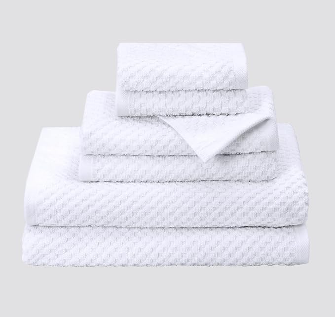 COTTON CRAFT Waffle 6 Piece Towel Set by COTTONCRAFT