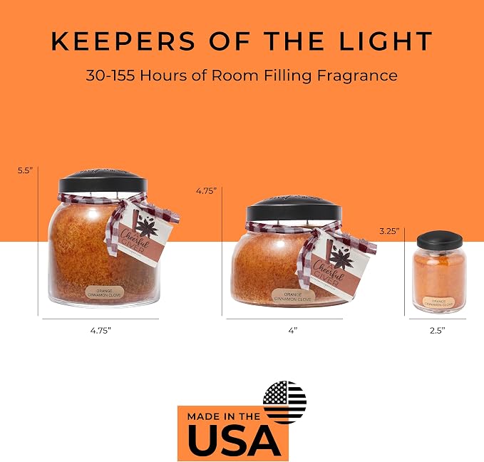 A Cheerful Giver — Orange Cinnamon Clove - 34oz Papa Scented Candle Jar - - Image 6