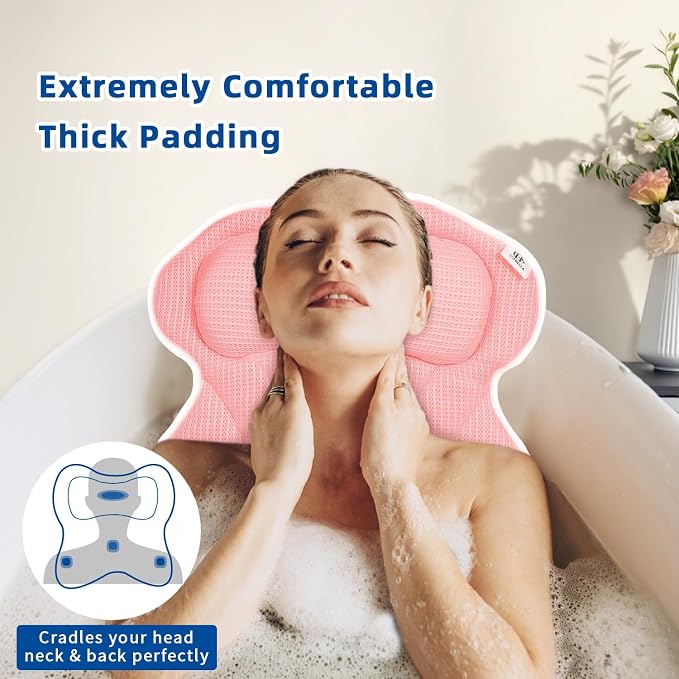 Bath Pillow, Bath Pillows for Tub Neck and Back Support, Bathtub Pillows for - Image 2