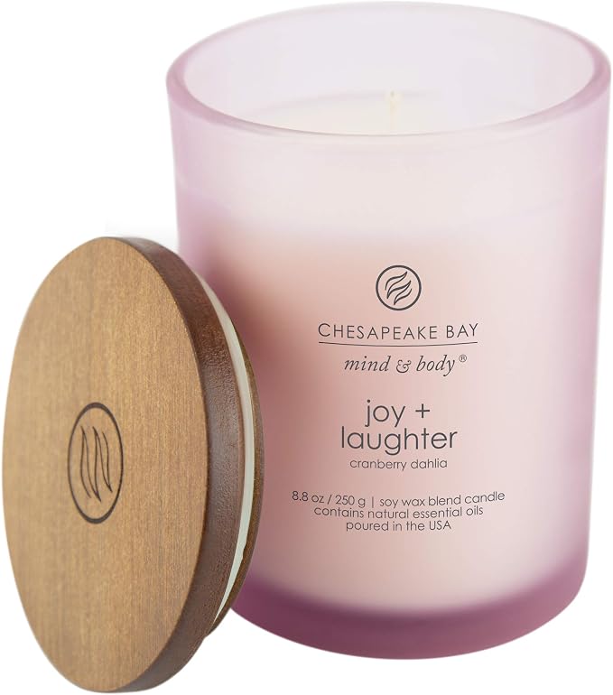 Chesapeake Bay Candle Joy + Laughter Scented Candles Cranberry Dahlia Medium - Image 2