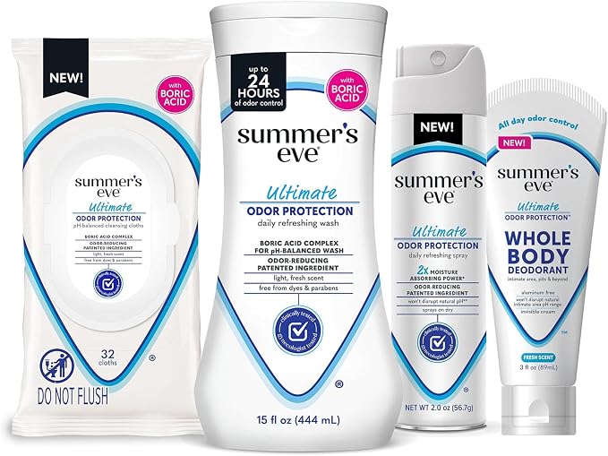 Summer's Eve Ultimate Odor Protection Bundle; 15oz Cleansing Wash, 32ct by SummersEve