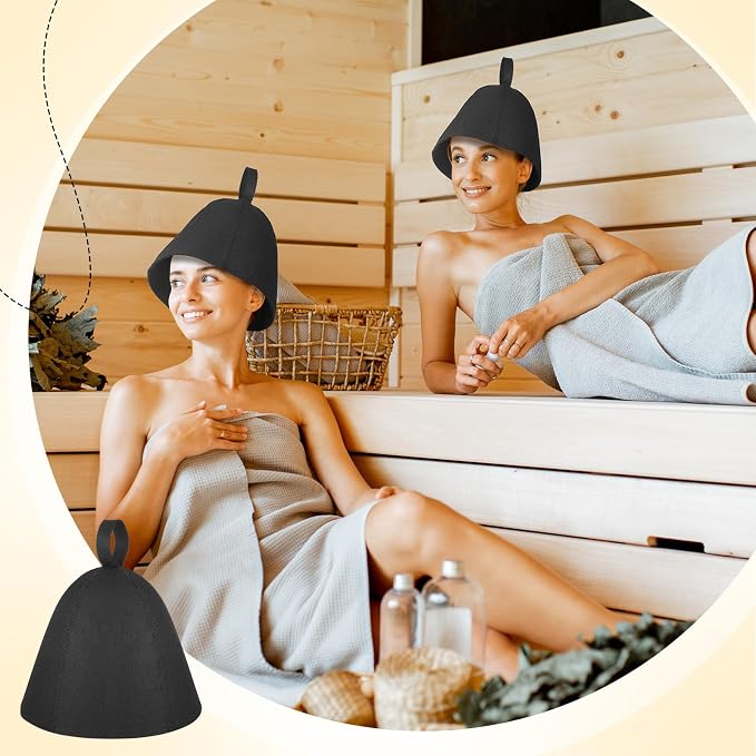 JaGely Sauna Hat for Men Women Sauna Hat Vaporarium Cap Russian Banya Cap for - Image 6