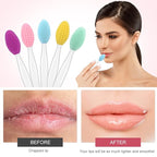 5 Pcs Lip Scrub Brush, Lip Scrubber Exfoliator, Double-Sided Silicone Lip Brush - Image 4