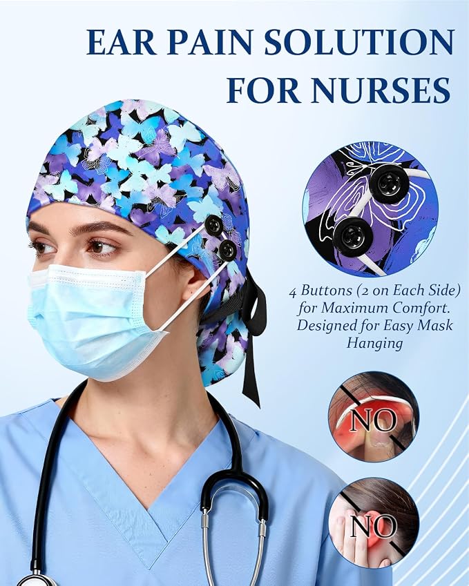 Plifal 100% Cotton Scrub Cap - Image 4