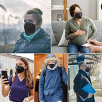 100PCS KN95 Black Face Masks 5 Layer Filter Efficiency≥95% - Image 5