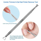 Premium Stainless Steel Manicure Tools 2-Piece Set, Upgraded Cuticle Pusher & - Image 3