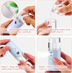 Mudder 4 Pcs Nano Facial Mister Handy Nano Mist Sprayer 30ml Visual Water Tank - Image 6