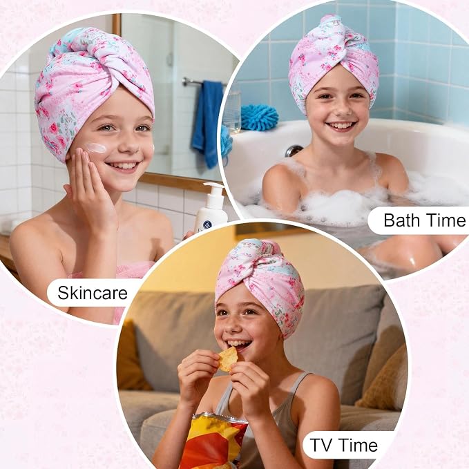 2 Pack Microfiber Hair Towel Wrap - Image 7