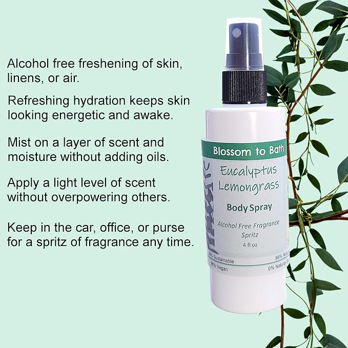 Blossom to Bath Eucalyptus Lemongrass Body Spray - Image 3