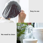 YIZIJIZI 100PCS Disposable Shower Caps, Large Thick Clear Waterproof Shower Cap - Image 8