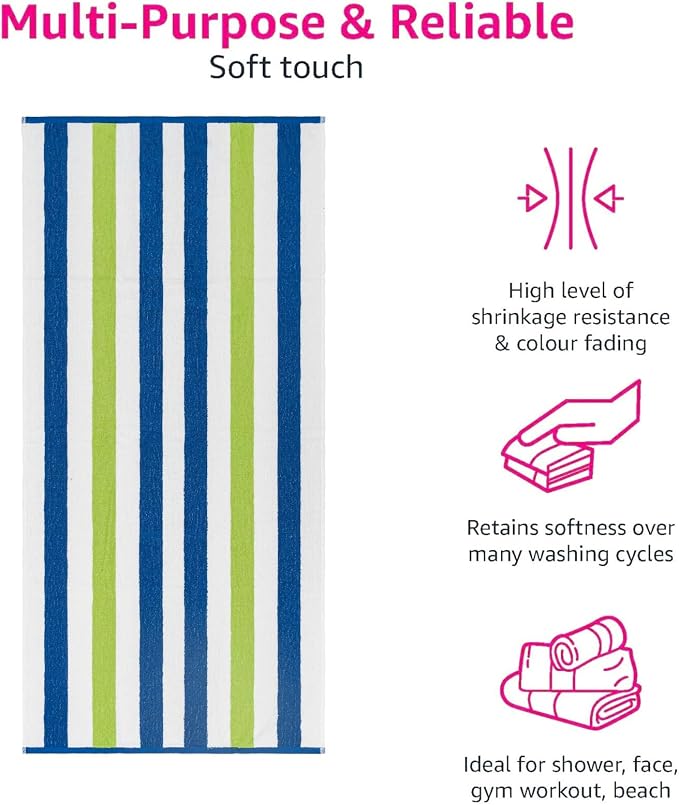 CASA COPENHAGEN Monaco Beach Towels Designed in Denmark Rough and Tough - Image 3